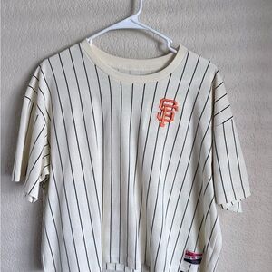 New Era Cream and Black Striped shirt Jersey